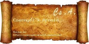 Csernyák Arnold névjegykártya