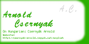 arnold csernyak business card